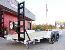 3 tomahawk trailers car hauler 12k 22x82 flat top ramp bulldog rear