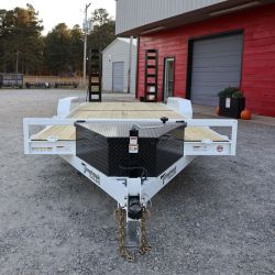 4 tomahawk trailers car hauler 12k 22x82 flat top ramp bulldog front view sq