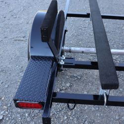 9 back bunk and step tomahawk edge steel boat trailer