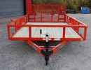 2 tomahawk trailers single axle utility 3.5k x76 orange front