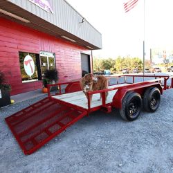 tomahawk trailers 6 utility tandem 7kx76 max red