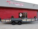tomahawk trailers tandem utility 12k grey 18x82 bulldog flat top 1 brakeft slide ramp